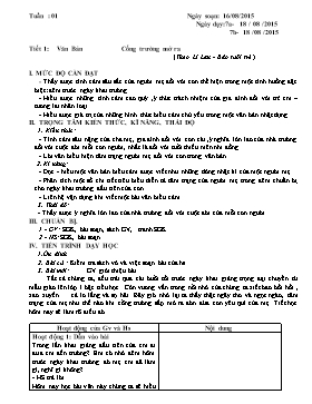 Giáo án Ngữ văn 7 - Chương trình cả năm - Năm học 2015-2016 - Trần Thị Tố Loan