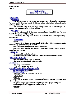 Kế hoạch bài học Địa lý 7 - Tiết 47, Bài 42: Thiên nhiên Trung và Nam Mĩ (tt) - Lê Hoàng Phươn