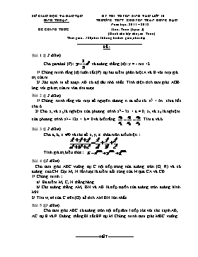 Đề thi tuyển sinh vào lớp 10 môn Toán - Năm học 2011-2012 - Trường THPT chuyên Trần Hưng Đạo