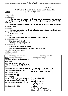 Giáo án Đại số 9 - Chương trình cả năm - Năm học 2015-2016