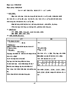 Giáo án Đại số 9 - Tiết 49-51 - Năm học 2015-2016