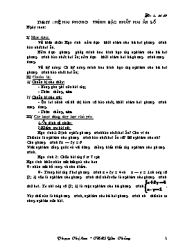 Giáo án Đại số 9 - Tuần 17 - Phạm Thị Lan