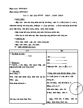 Giáo án Hình học 9 - Tiết 53+54 - Năm học 2012-2013