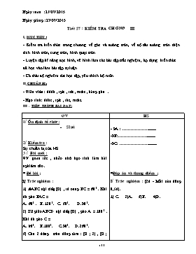 Giáo án Hình học 9 - Tiết 57+58 - Năm học 2014-2015