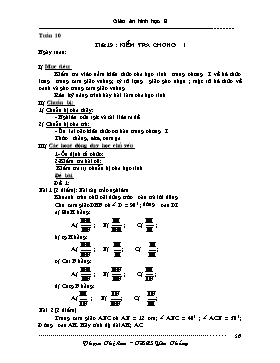 Giáo án Hình học 9 - Tuần 10 - Phạm Thị Lan