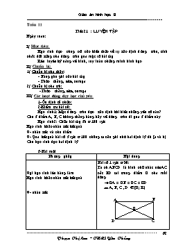 Giáo án Hình học 9 - Tuần 11 - Phạm Thị Lan