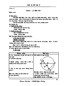 Giáo án Hình học 9 - Tuần 12 - Phạm Thị Lan