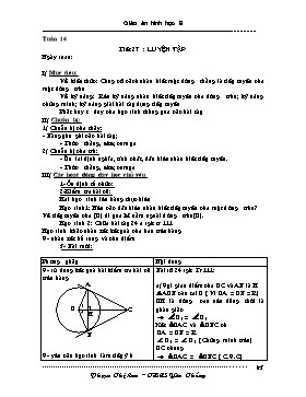 Giáo án Hình học 9 - Tuần 14 - Phạm Thị Lan