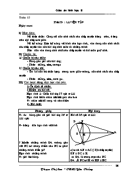 Giáo án Hình học 9 - Tuần 15 - Phạm Thị Lan