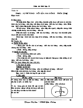 Giáo án Hình học 9 - Tuần 16 - Phạm Thị Lan