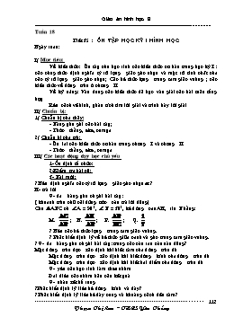 Giáo án Hình học 9 - Tuần 18 - Phạm Thị Lan