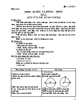 Giáo án Hình học 9 - Tuần 19-26