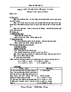 Giáo án Hình học 9 - Tuần 6 - Phạm Thị Lan