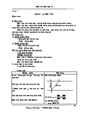 Giáo án Hình học 9 - Tuần 7 - Phạm Thị Lan