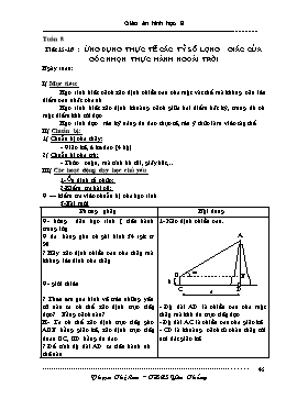 Giáo án Hình học 9 - Tuần 8 - Phạm Thị Lan