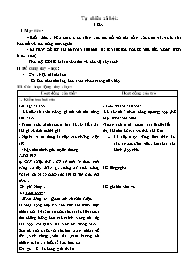 Giáo án Tự nhiên và Xã hội Lớp 3 - Bài 47: Hoa