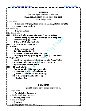 Giáo án Lớp 4 soạn theo VNEN - Tuần 28 - Năm học 2015-2016 - Ngô Thị Chanh