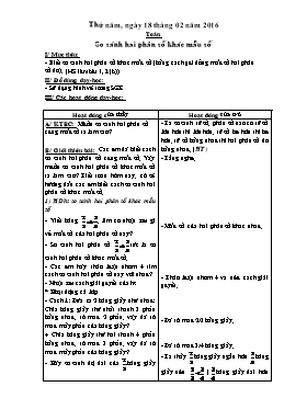 Giáo án Lớp 4 - Tuần 22, Thứ 5 - Năm học 2015-2016 - Nguyễn Văn Phường