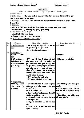 Giáo án Lớp 4 - Tuần 29 - Bùi Thị Hà