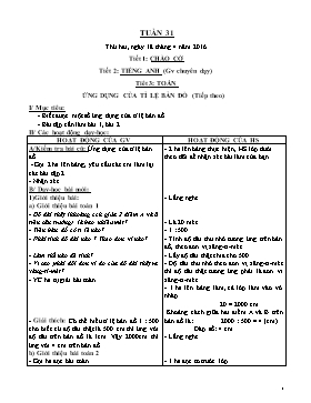 Giáo án Lớp 4 - Tuần 31 (Bản đẹp) - Năm học 2015-2016