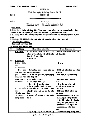 Giáo án Lớp 4 - Tuần 34 - Năm học 2014-2015 - Lê Thị Thảo