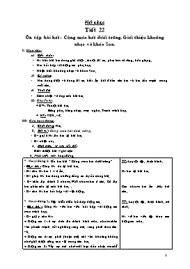 Giáo án môn phụ Lớp 3 - Tuần 22 - Năm học 2004-2005