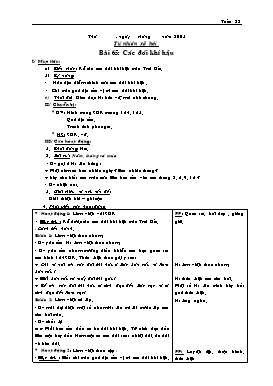 Giáo án môn phụ Lớp 3 - Tuần 33 - Năm học 2004-2005