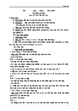 Giáo án môn phụ Lớp 3 - Tuần 33 - Năm học 2006-2007