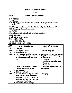 Giáo án môn Toán Lớp 4 - Tiết 139: Luyện tập (Trang 148) - Năm học 2014-2015