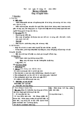 Giáo án Tiếng việt Lớp 3 - Tuần 21 - Năm học 2004-2005