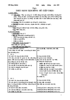 Giáo án Toán Lớp 3 - Tuần 25 - Đỗ Huy Chỉnh