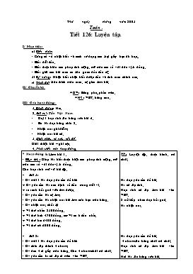 Giáo án Toán Lớp 3 - Tuần 26 - Năm học 2004-2005