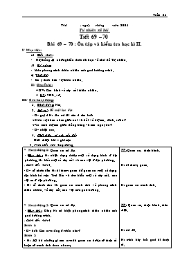 Giáo án Tự nhiên xã hội, Thủ công Lớp 3 - Tuần 35 - Năm học 2004-2005