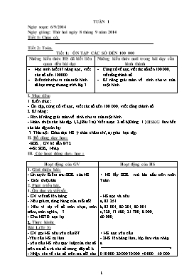 Giáo án các môn Lớp 4 - Tuần 1 - Năm học 2014-2015