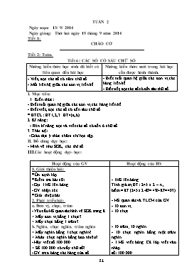 Giáo án các môn Lớp 4 - Tuần 2 - Năm học 2014-2015