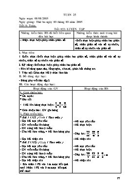 Giáo án các môn Lớp 4 - Tuần 25 - Năm học 2014-2015