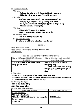 Giáo án các môn Lớp 4 - Tuần 9 - Năm học 2014-2015