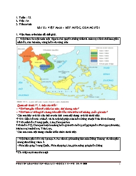 Giáo án Địa lý Lớp 8 - Tiết 24, Bài 22: Việt Nam - Đất nước, con người - Năm học 2019-2020 - Nguyễn Loan Huyền