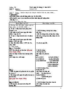 Giáo án các môn Lớp 5 - Tuần 12 - Năm học 2019-2020