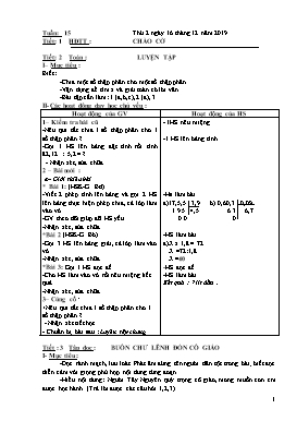 Giáo án các môn Lớp 5 - Tuần 15 - Năm học 2019-2020