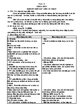 Giáo án Khoa học Lớp 4 - Học kỳ II