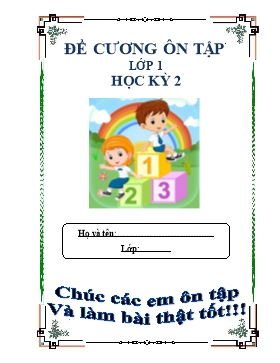 Đề cương ôn tập cuối học kỳ II môn Tiếng Việt Lớp 1 - Trường TH Bình Thuận