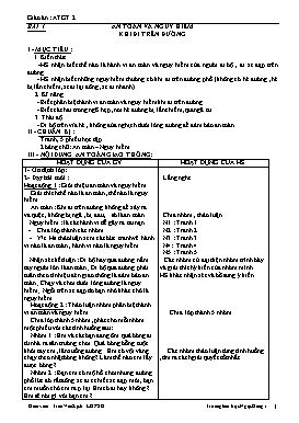 Giáo án An toàn giao thông Lớp 2 - Bài 1 đến 7 - Trần Văn Kịch