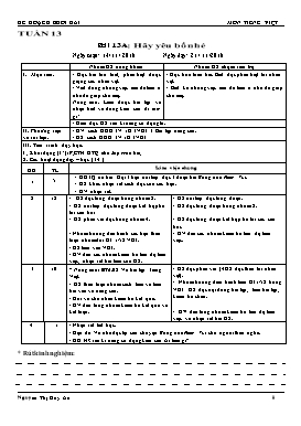 Giáo án buổi chiều môn Tiếng Việt Lớp 2 - Tuần 13 - Năm học 2016-2017 - Nguyễn Thị Duy An