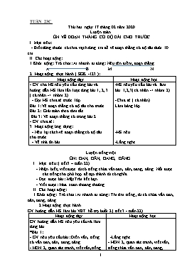 Giáo án Các môn học Lớp 1 - Tuần 23 - Năm học 2019-2020