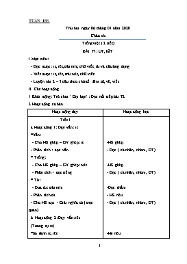 Giáo án Các môn Lớp 1 - Tuần 18 - Năm học 2019-2020 (Bản 2 cột)