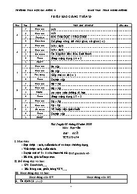 Giáo án Các môn Lớp 1 - Tuần 20 - Năm học 2019-2020 - Trần Hồng Nương