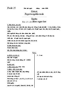 Giáo án các môn Lớp 1 - Tuần 25 đến 29