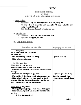 Giáo án Các môn Lớp 1 - Tuần 3 (Bản 2 cột)