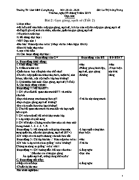 Giáo án Các môn Lớp 1 - Tuần 4 - Năm học 2019-2020 - Lê Thị Hồng Trang